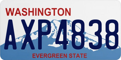WA license plate AXP4838