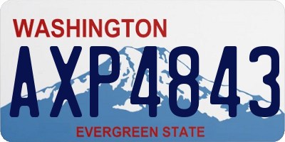 WA license plate AXP4843