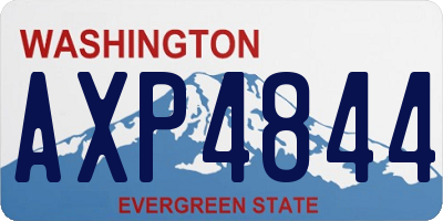 WA license plate AXP4844