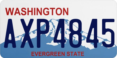 WA license plate AXP4845