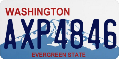 WA license plate AXP4846