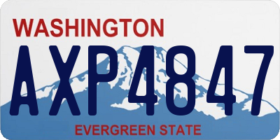 WA license plate AXP4847