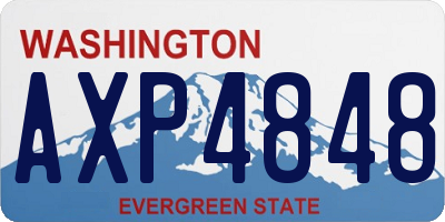 WA license plate AXP4848