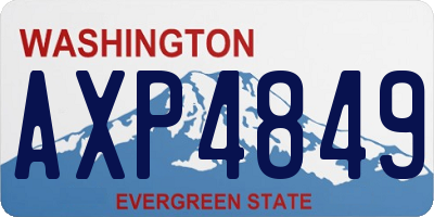 WA license plate AXP4849