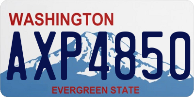 WA license plate AXP4850
