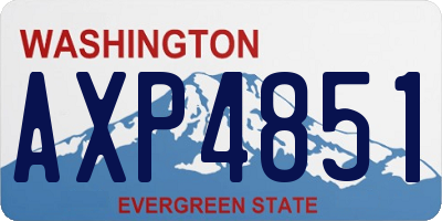 WA license plate AXP4851