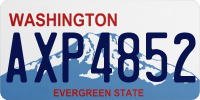 WA license plate AXP4852