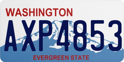 WA license plate AXP4853