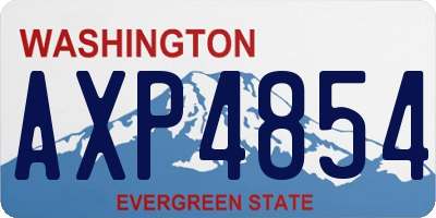 WA license plate AXP4854