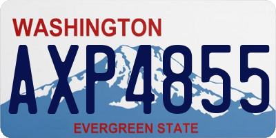 WA license plate AXP4855