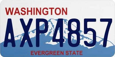 WA license plate AXP4857