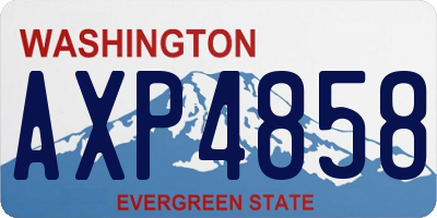 WA license plate AXP4858