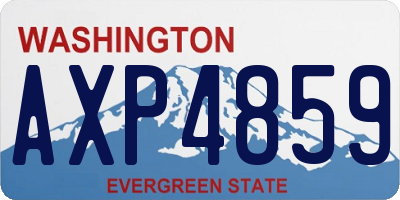 WA license plate AXP4859