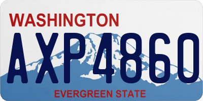 WA license plate AXP4860