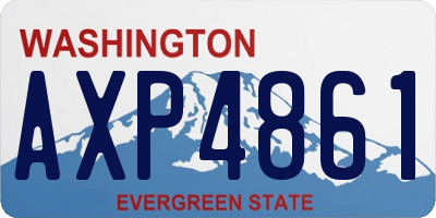 WA license plate AXP4861