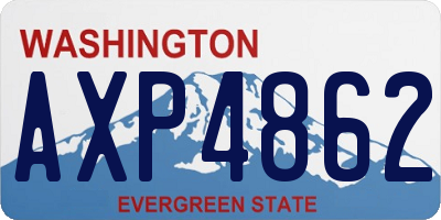 WA license plate AXP4862