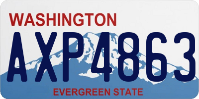 WA license plate AXP4863