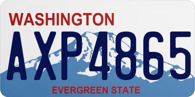 WA license plate AXP4865