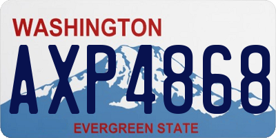 WA license plate AXP4868
