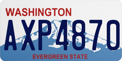WA license plate AXP4870