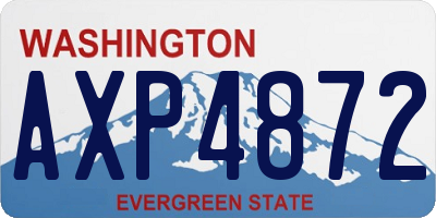 WA license plate AXP4872