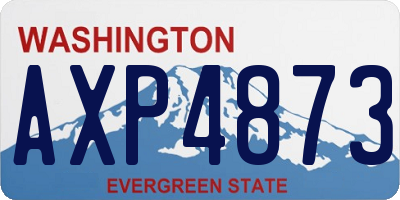 WA license plate AXP4873