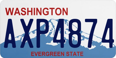 WA license plate AXP4874
