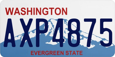WA license plate AXP4875