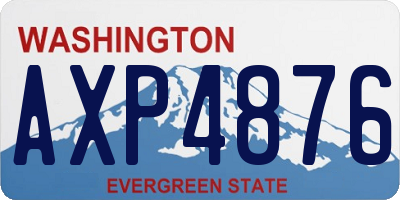 WA license plate AXP4876