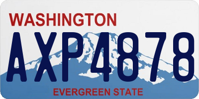 WA license plate AXP4878