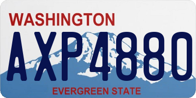 WA license plate AXP4880