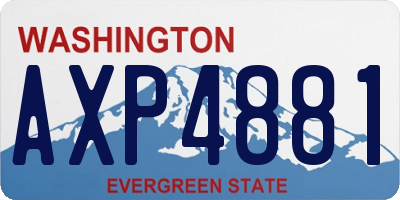 WA license plate AXP4881