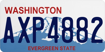 WA license plate AXP4882