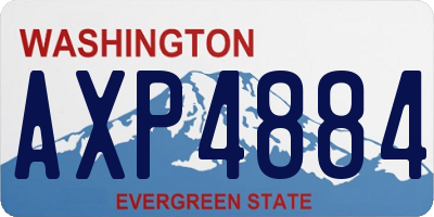 WA license plate AXP4884