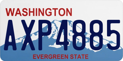 WA license plate AXP4885