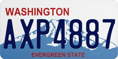 WA license plate AXP4887