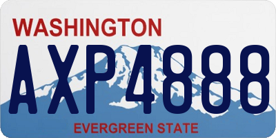 WA license plate AXP4888