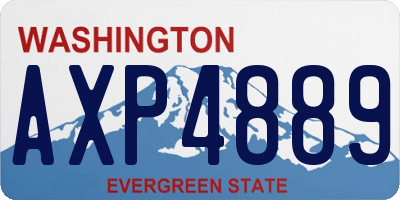 WA license plate AXP4889