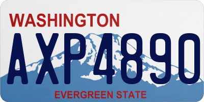 WA license plate AXP4890