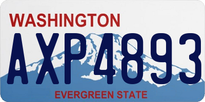 WA license plate AXP4893