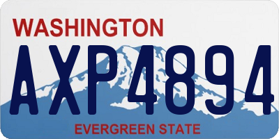 WA license plate AXP4894