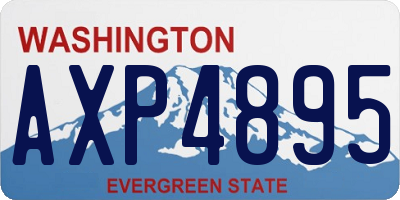 WA license plate AXP4895