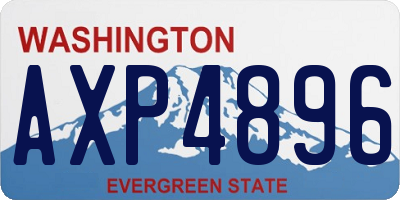 WA license plate AXP4896