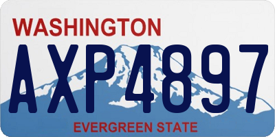 WA license plate AXP4897