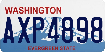 WA license plate AXP4898