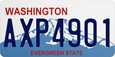 WA license plate AXP4901