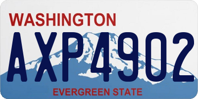WA license plate AXP4902