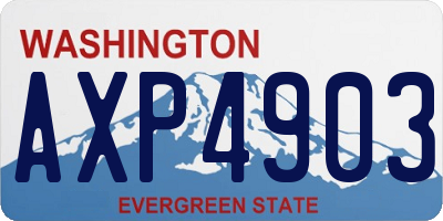 WA license plate AXP4903
