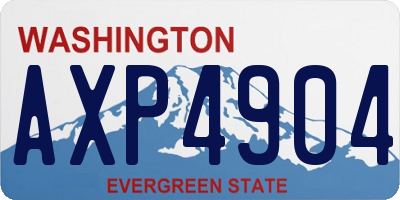 WA license plate AXP4904