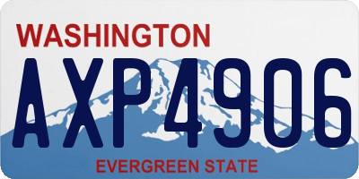 WA license plate AXP4906